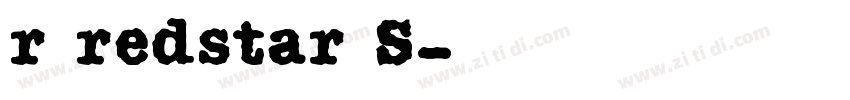 r redstar S字体转换